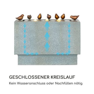 blumfeldt Wasserspiel Waterbirds Gartenbrunnen, 60 cm Breite