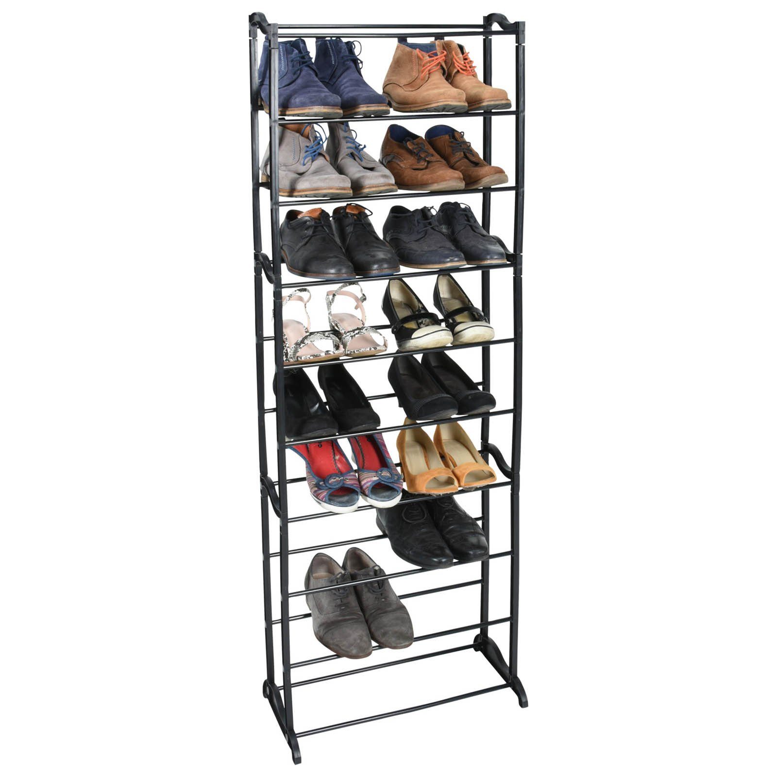 HAC24 Schuhregal Schuhablage Schuhschrank Steckregal Schuhständer Schwarz, günstig online kaufen