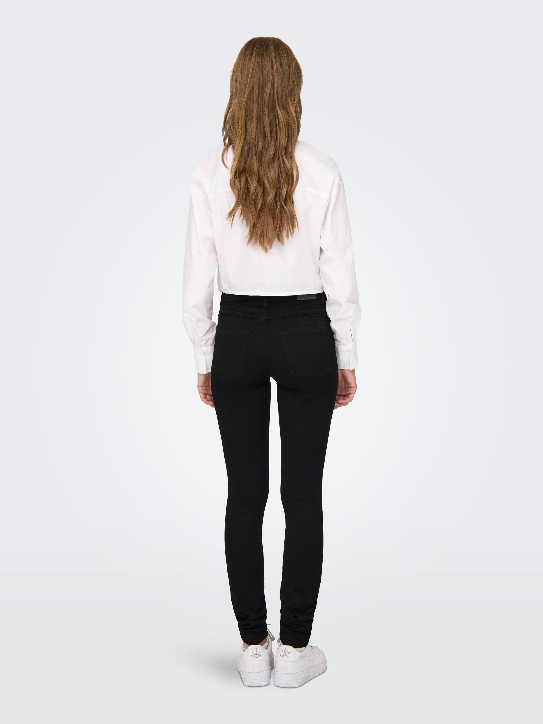 High-waist-Jeans ZIP Black ONLROYAL ONLY DNM POC HW PIM SK Washed