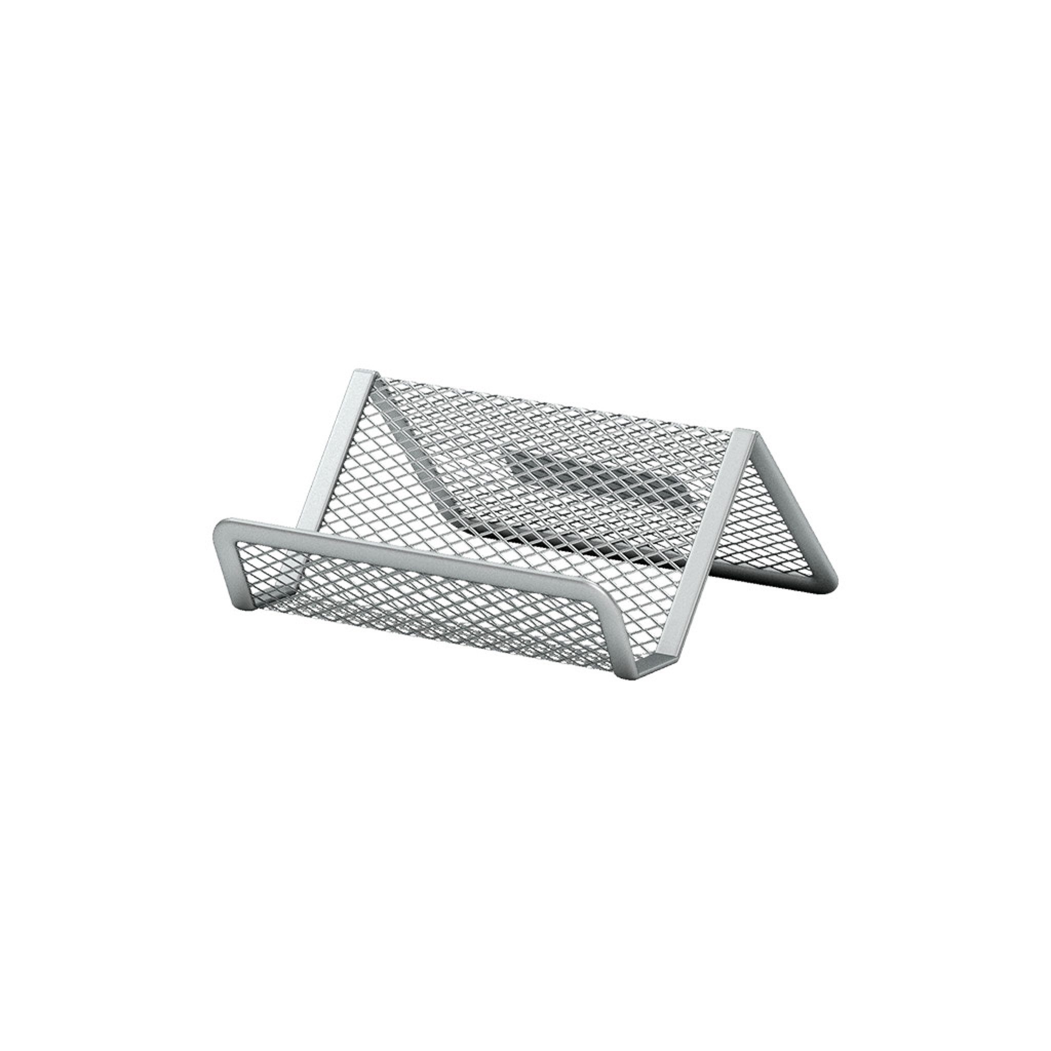 Erich Krause Tischkartenhalter, Metall, Visitenkartenhalter Metall 9,8x7x4,5cm Silber