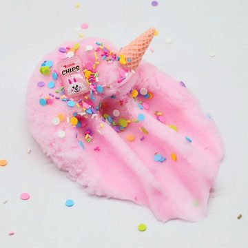 SOTOR Knete (Ice Creamcone Slime Swirl Duft-Ton Spielzeug Diy Slime Supplies Fluffy Slime Clay Activator Für Kinder Spielzeug, 4-tlg)