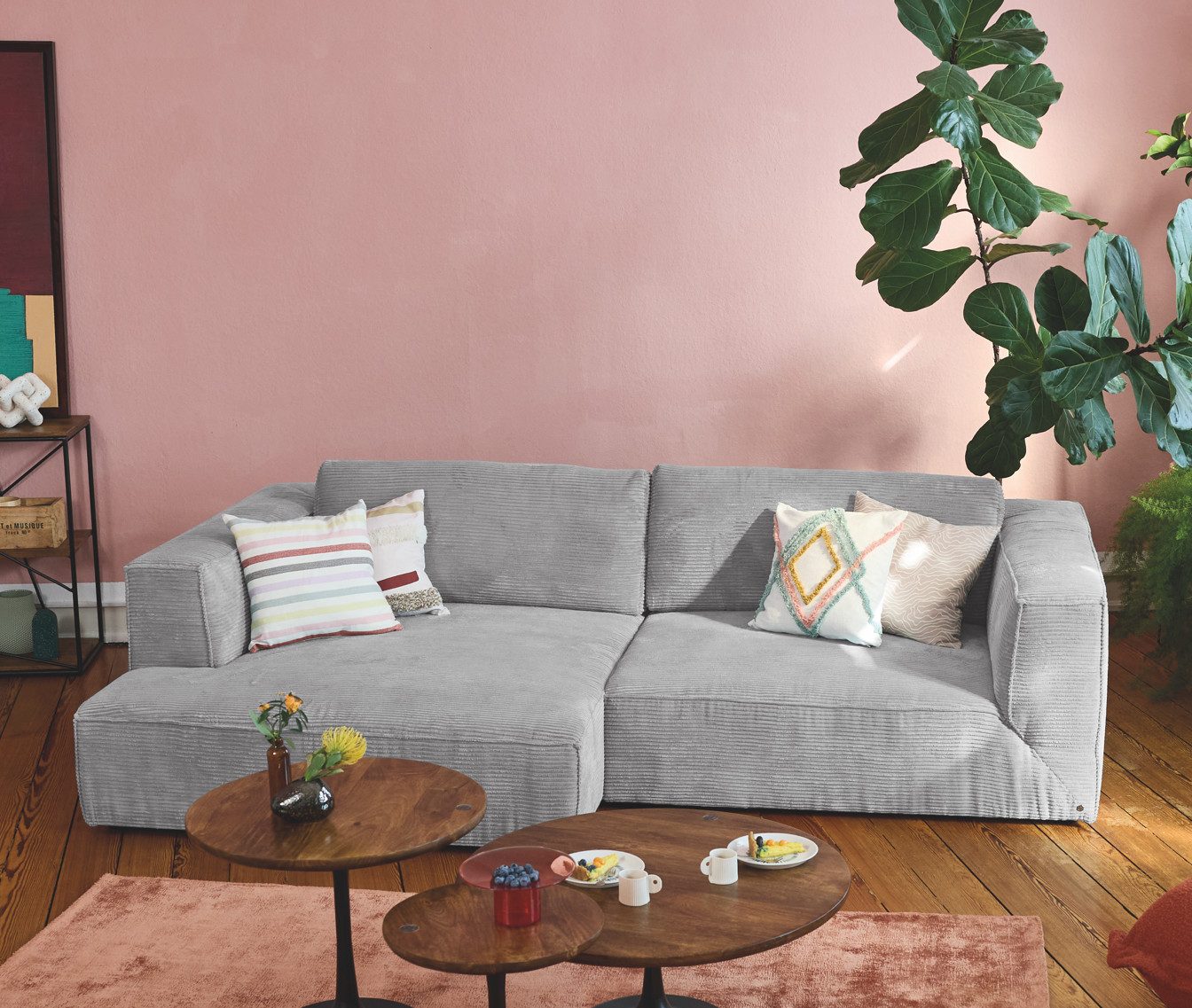 HOME OF COLORS Big-Sofa BIG CUBE – das kubische Ecksofa mit extra-tiefem, soften Sitzgefühl, in weichem Cordstoff und vielen schönen Farben