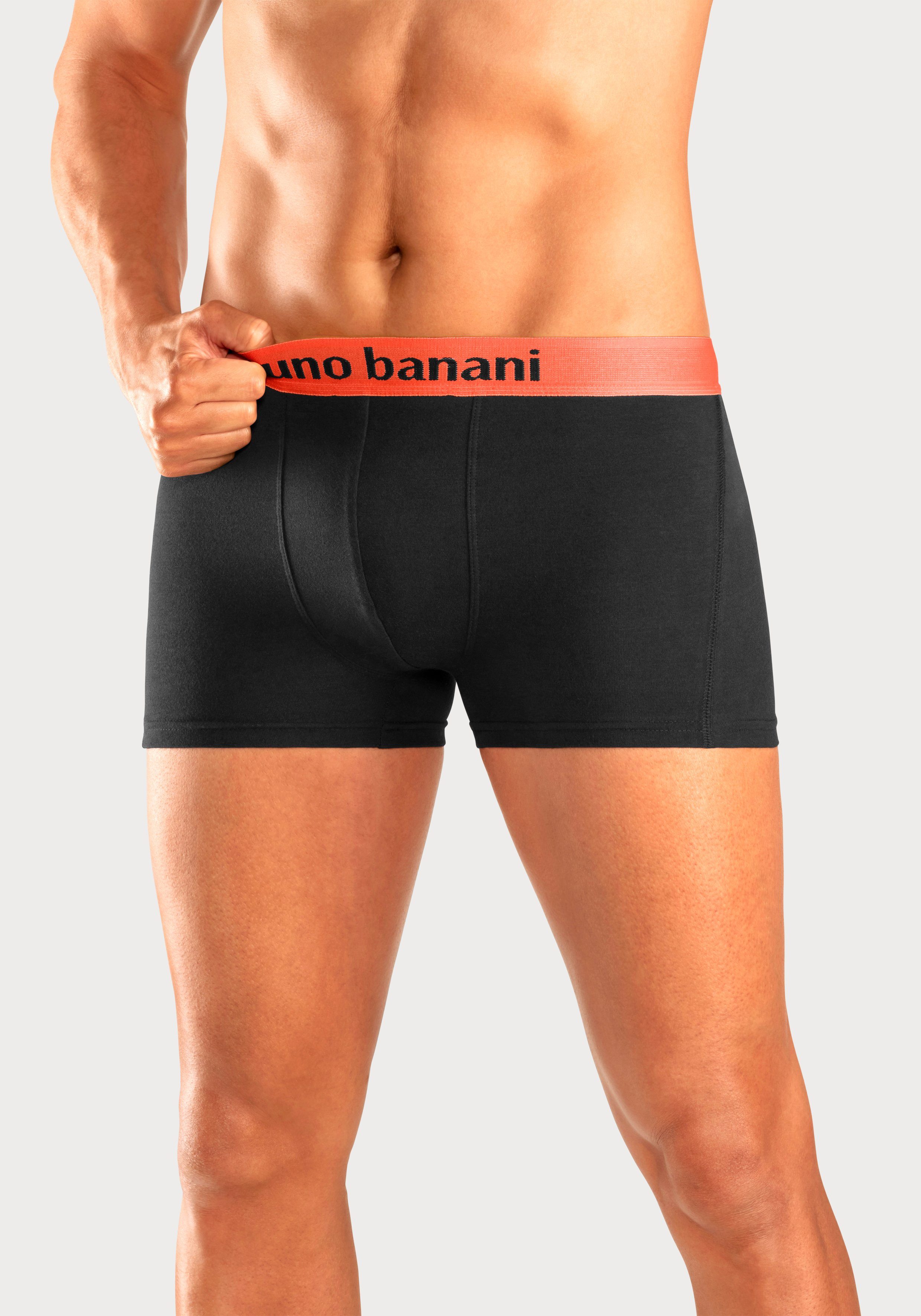 Bruno Banani Boxer Boxershorts für Herren (Packung, 4-St) mit farbigen Marken-Schriftzug am Bündchen – Bild 4 von 5
