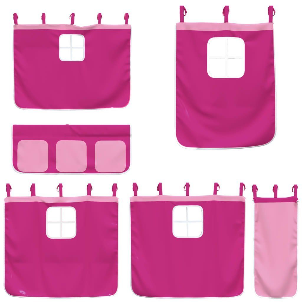 vidaXL Betthimmel Vorhänge für Hochbett Rosa Polyester günstig online kaufen