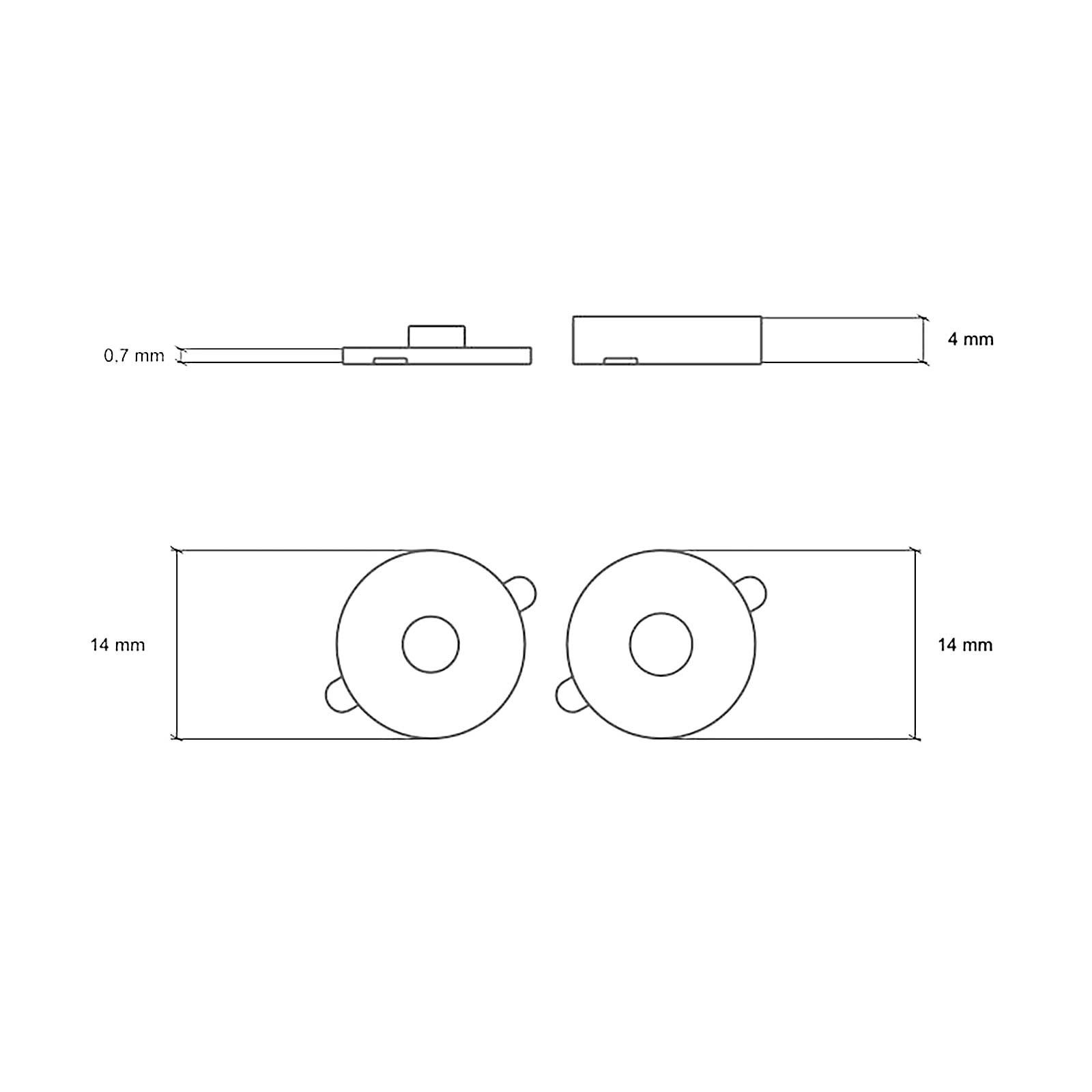 maDDma 10er Set Magnetverschluss Taschenschloss, Metall, Nähzubehör Gurtstecker (10 Stk., 10-tlg), 14-14mm