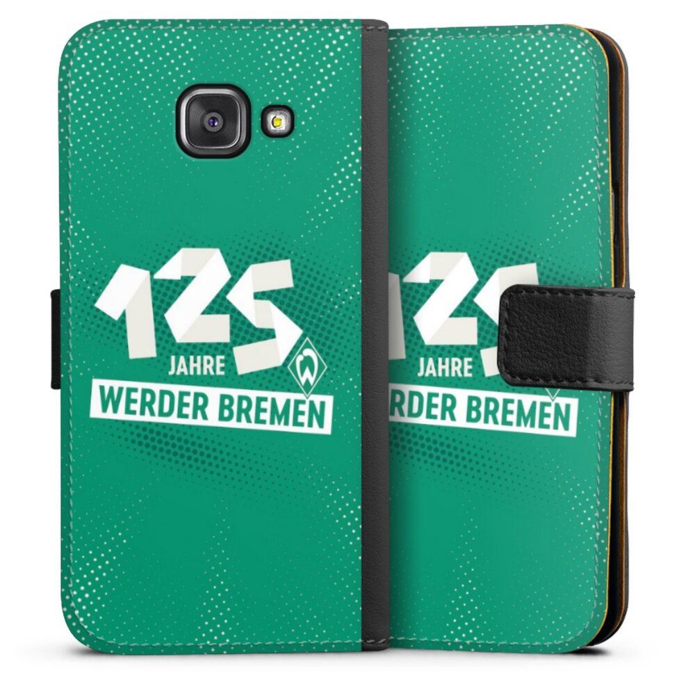 DeinDesign Handyhülle 125 Jahre Werder Bremen Offizielles Lizenzprodukt, Samsung Galaxy A3 (2016) Hülle Handy Flip Case Wallet Cover