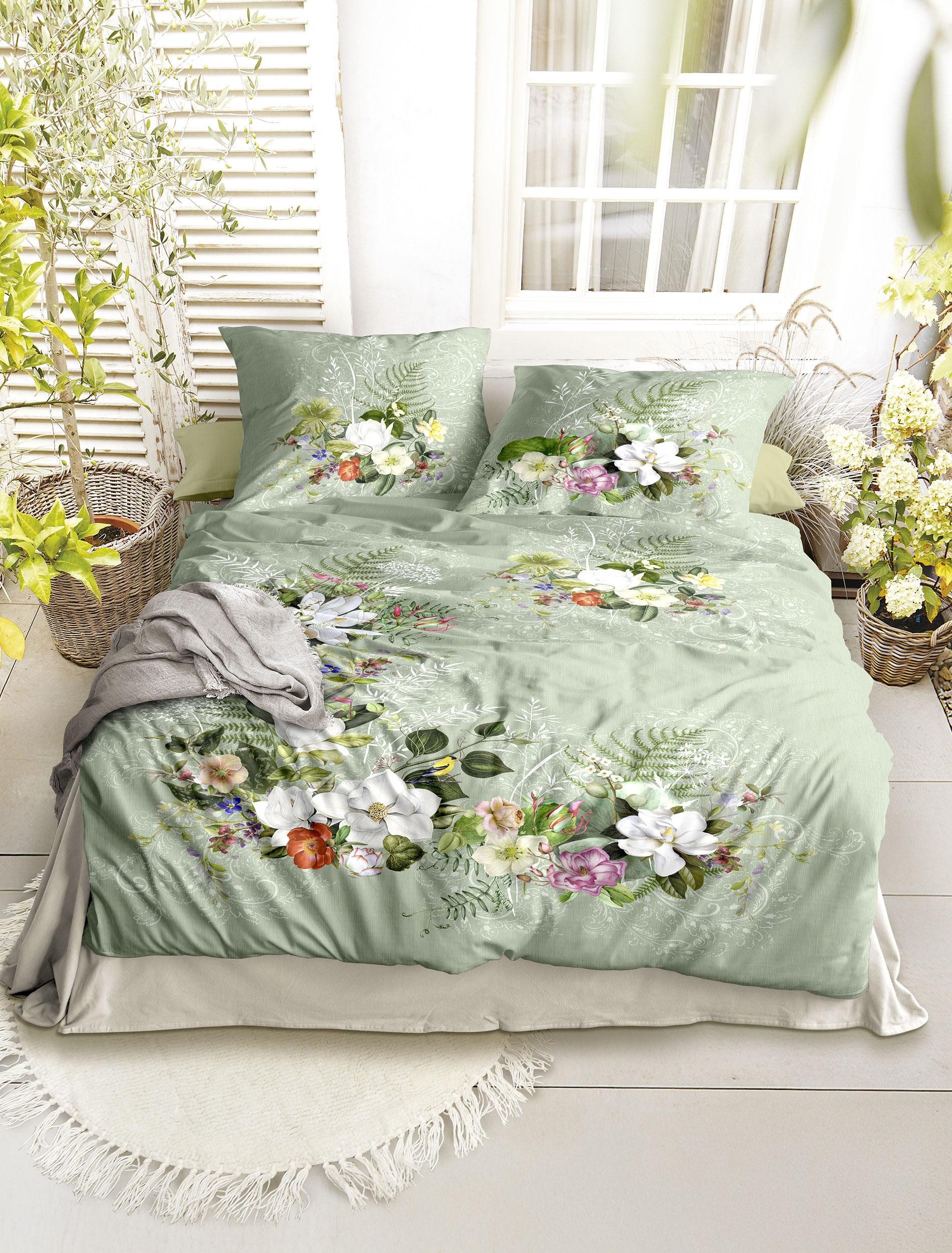 Irisette Bettwäsche Wave 8711, Mako-Satin, 2 teilig, anschmiegsam und atmungsaktiv, Ganzjahresqualität