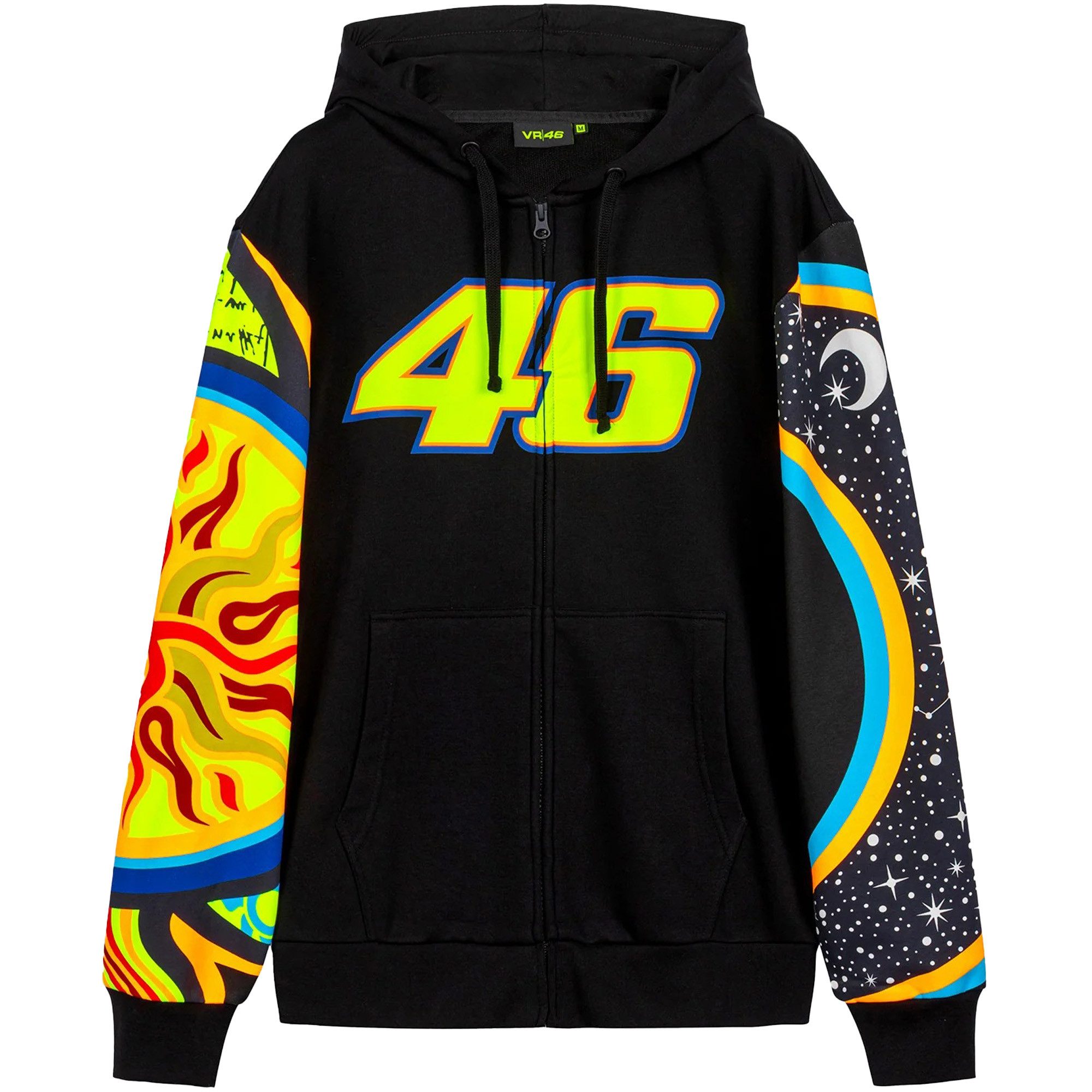 VR46 Kapuzensweatjacke Valentino Rossi Kapuzenjacke Sonne Mond Heritage VR46