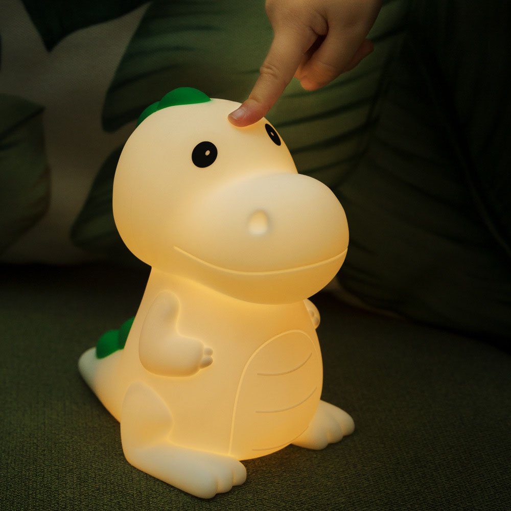 MOUTEN Nachtlicht Kinder Nachtlicht Touch Silikon Dinosaurier Lampe LED