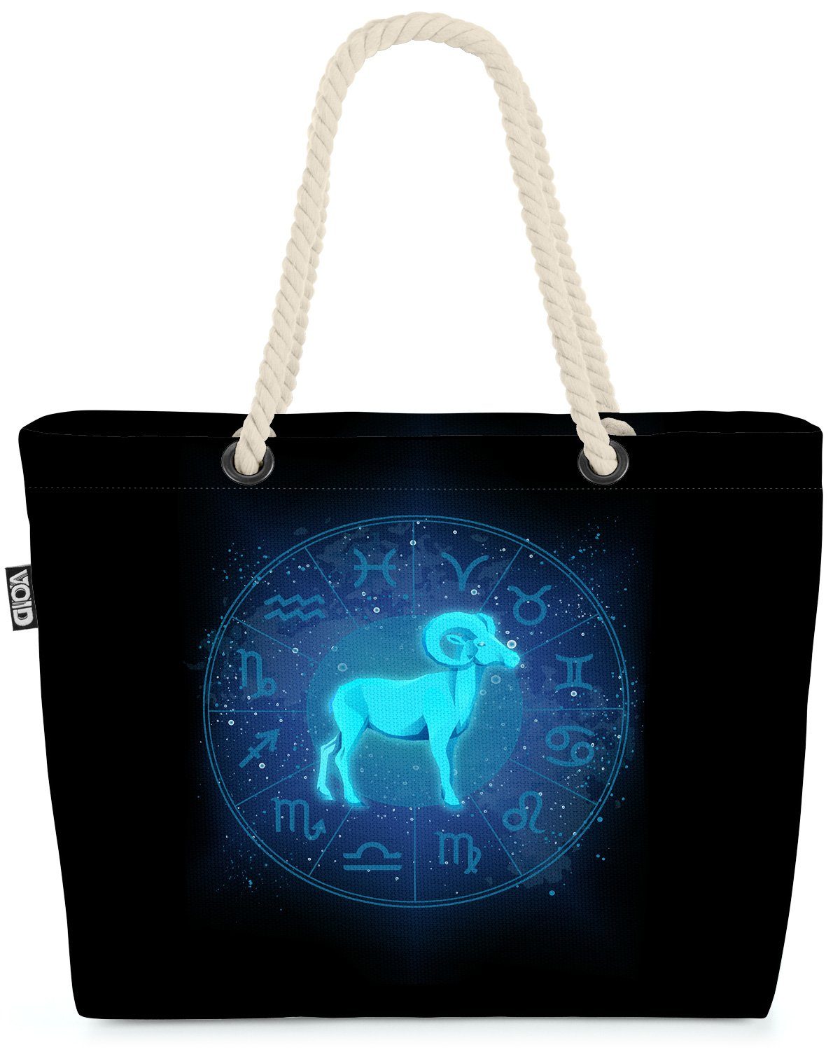 Feuerzeichen VOID Astrologie Tierkreiszeichen Widder (1-tlg), Horoskop Sternzeichen Strandtasche