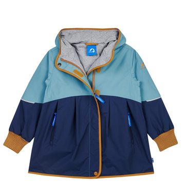 Finkid Allwetterjacke Finkid Aina Move Smoke Blue/Cinnamon Zip Jacke Regenmantel 130/140