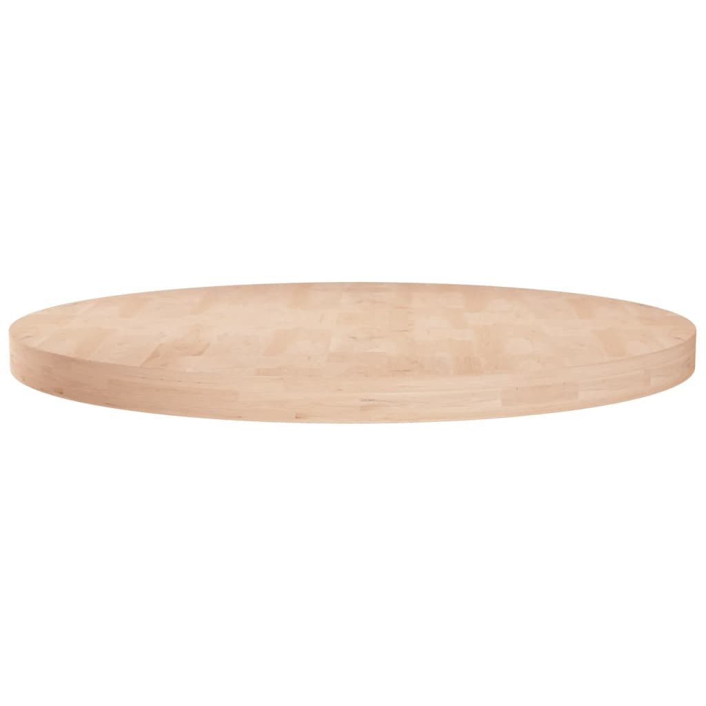 vidaXL Tischplatte Runde Tischplatte Ø60x4 cm Unbehandeltes Massivholz Eiche (1 St)
