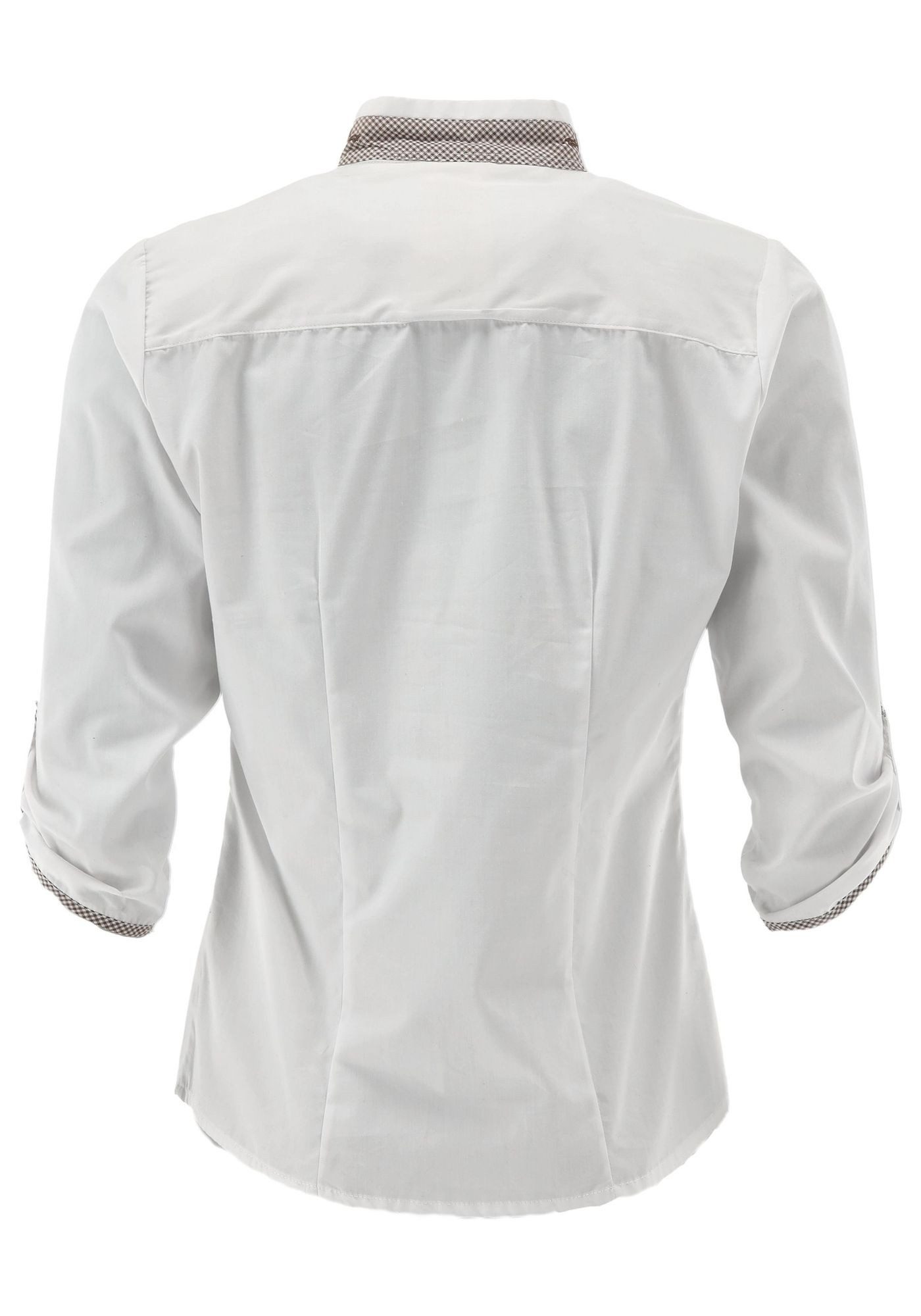 OS Trachten Trachtenbluse Lomuc Langarmbluse mit Stickerei auf dem Stehkrag günstig online kaufen