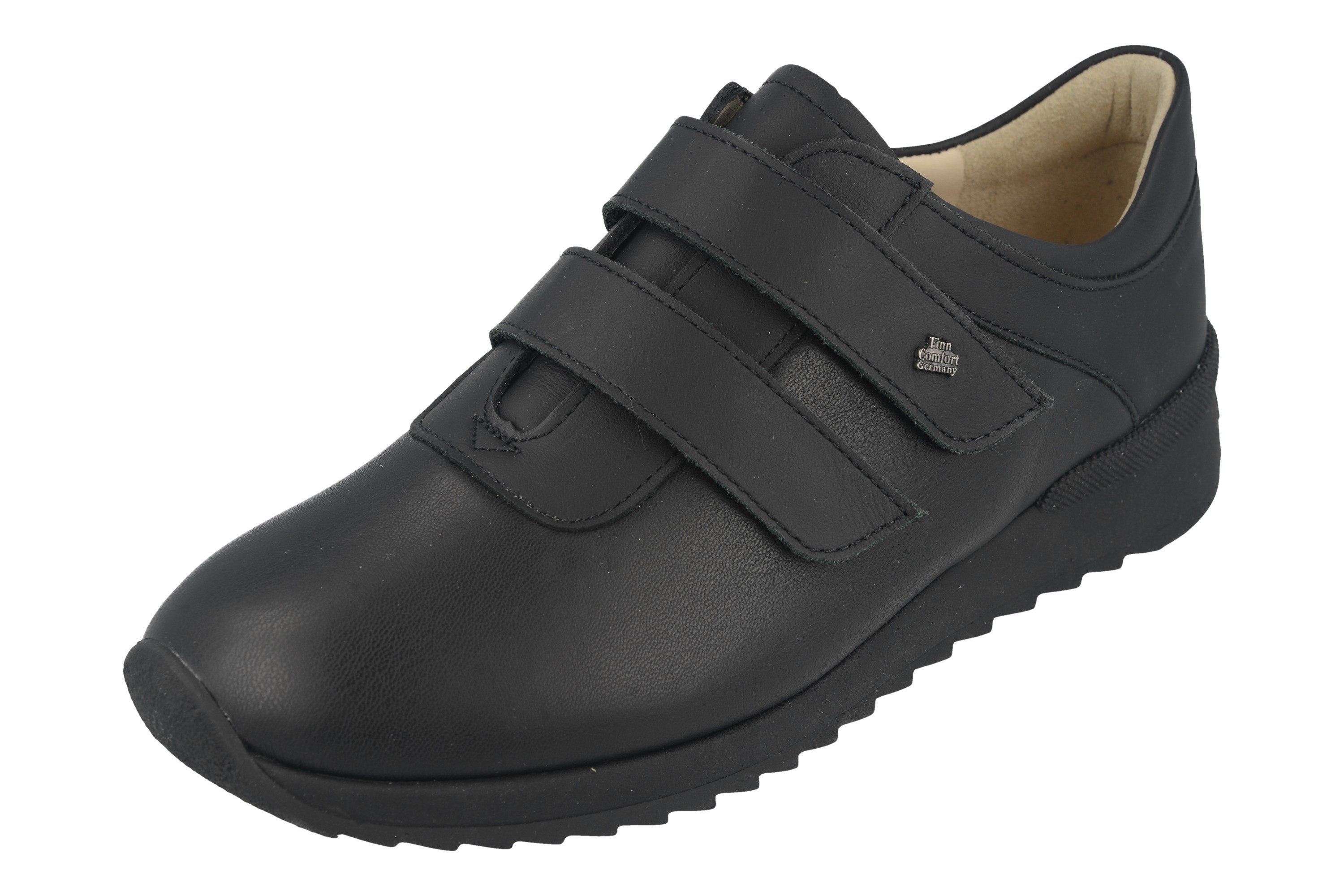 Finn Comfort FINN COMFORT FinnStretch Ivrea Damen Klettschuhe schwarz black Schnürschuh Wechselfußbett