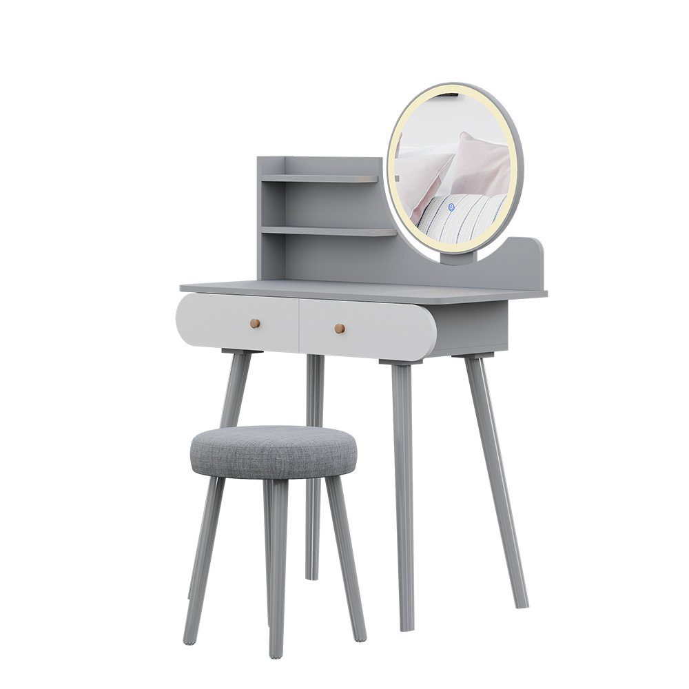 Vicco Schminktisch Edda, Grau, 80 cm günstig online kaufen