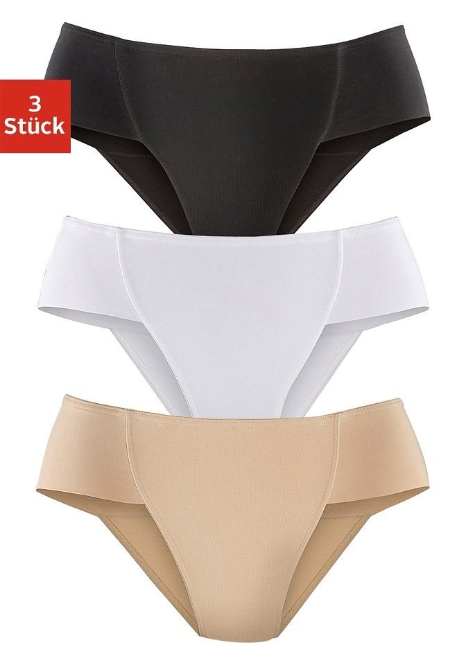 Top Qualität petite fleur (Packung, beige, elastischer aus weiß Slip Baumwolle schwarz, Bodyforming 3-St) Formslip