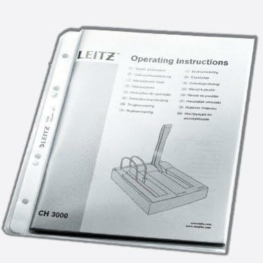 LEITZ Prospekthülle 100 Prospekthüllen 4700 DIN A4 transparent genarbt 0,13 mm