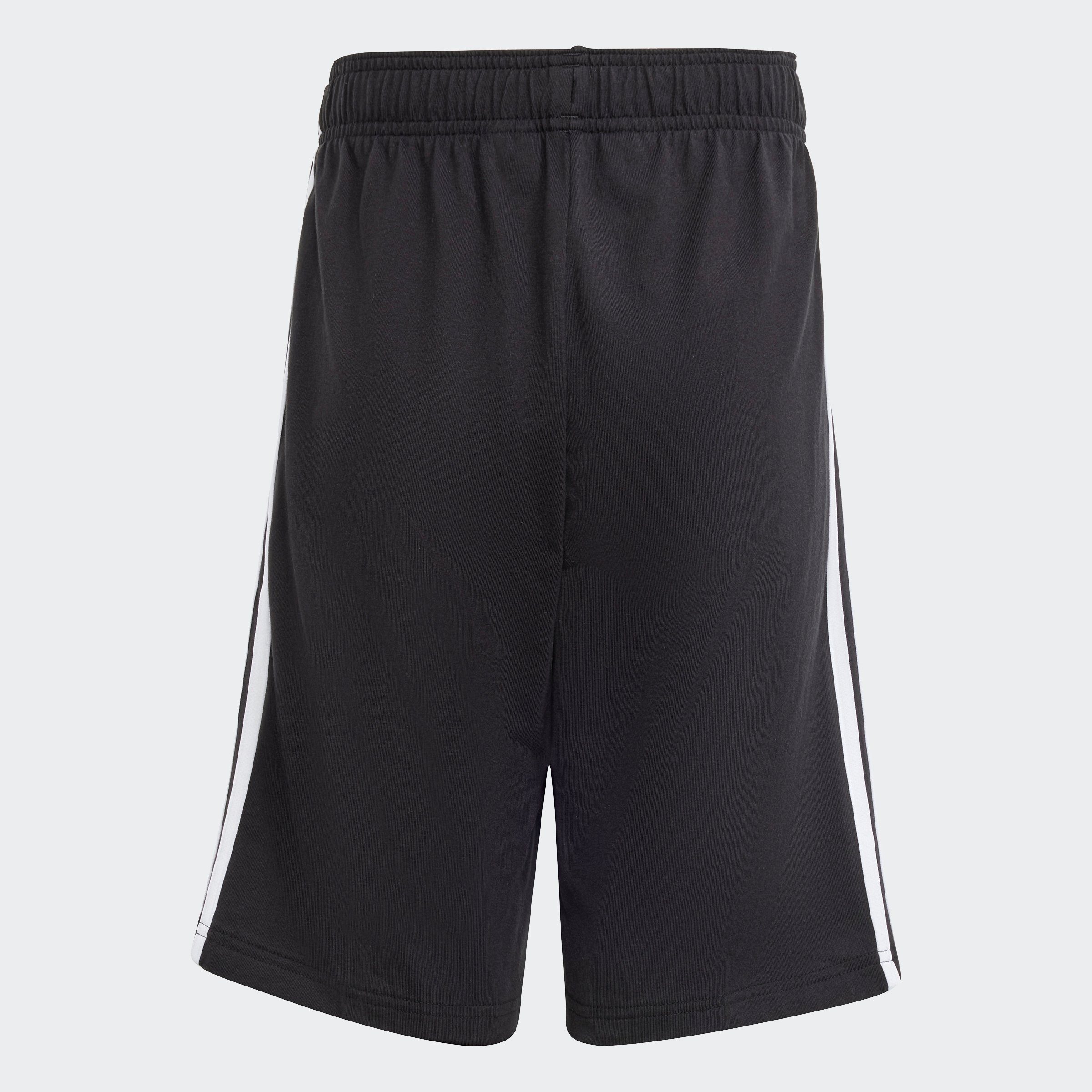 KNIT White / Black 3-STREIFEN (1-tlg) Sportswear Shorts ESSENTIALS adidas