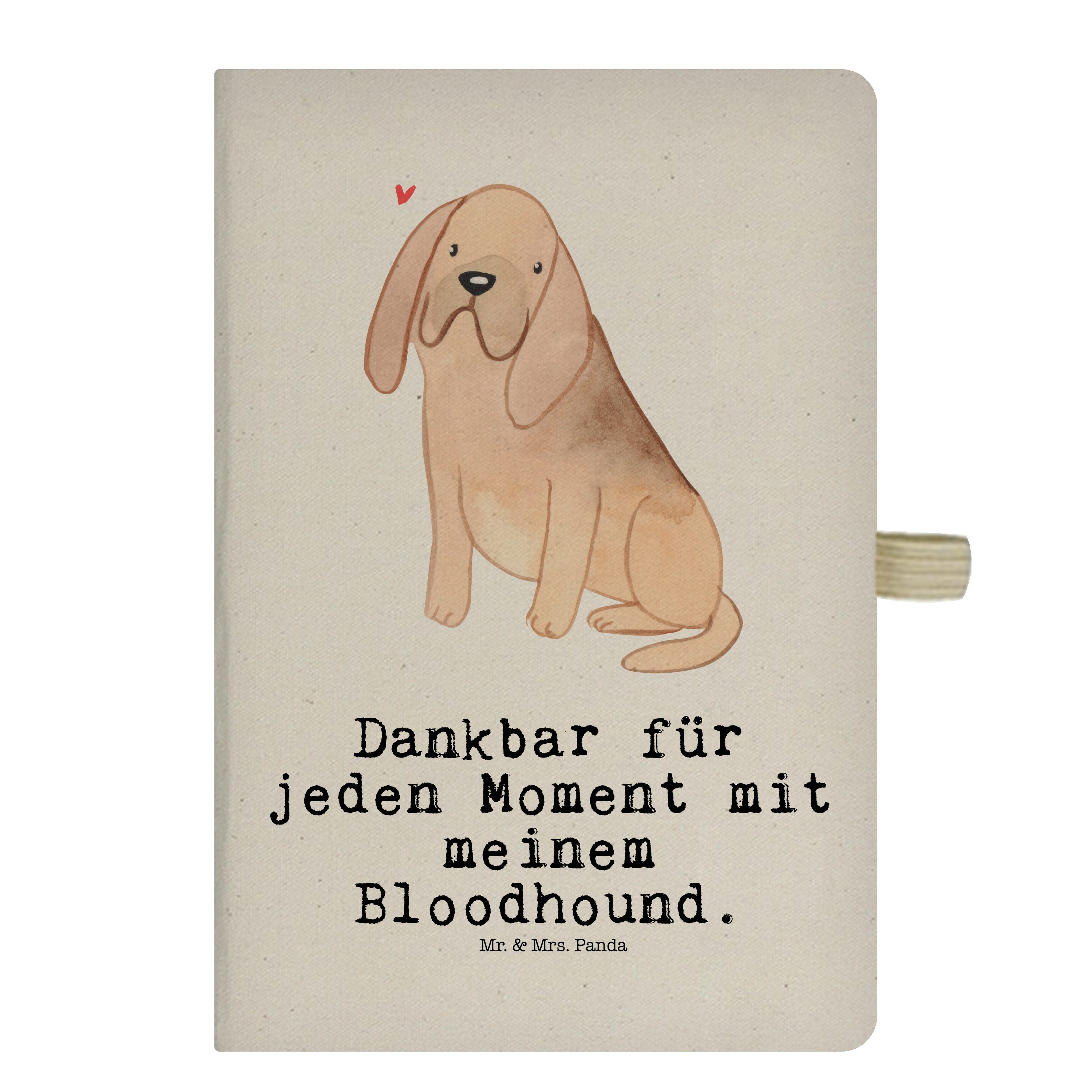 Mr. & Mrs. Panda Notizbuch Bloodhound Moment - Transparent - Geschenk, St. Hubertushund, Eintrag Mr. & Mrs. Panda