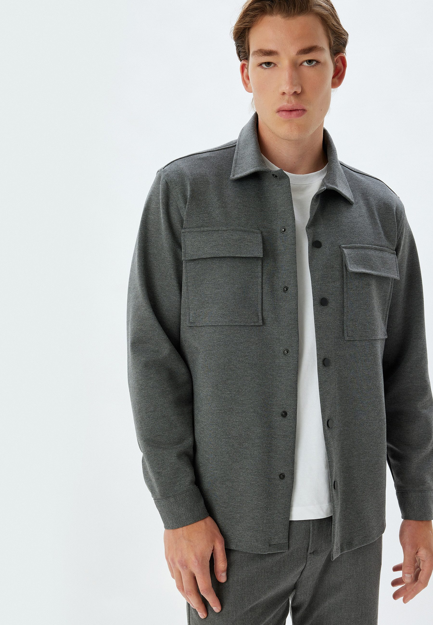 Jackenblazer Regular Hemdkragen