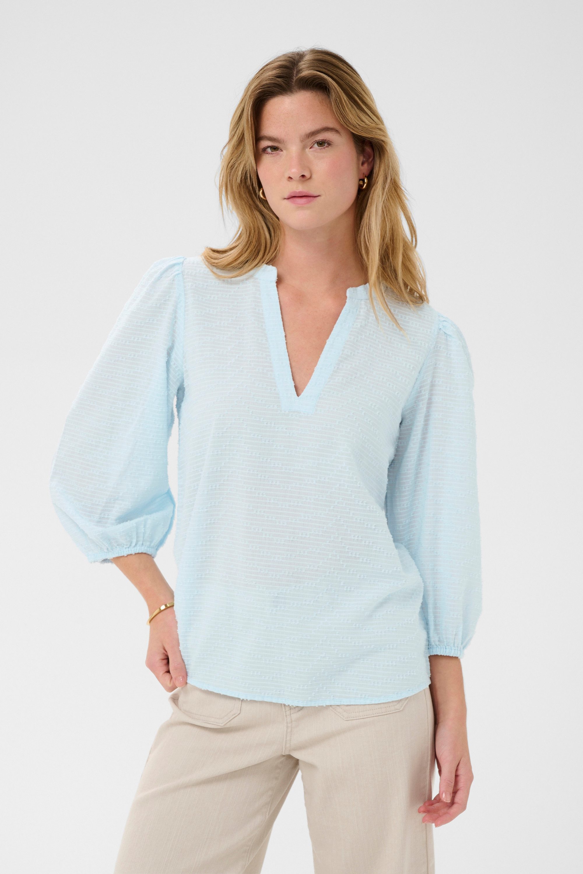 KAFFE Langarmbluse Langarm-Bluse KApenelope