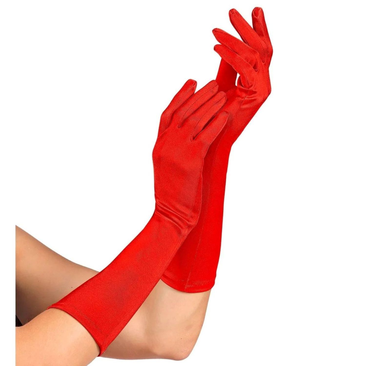 Kostüm Satin Handschuhe 'Amsterdam' 40 cm, Rot