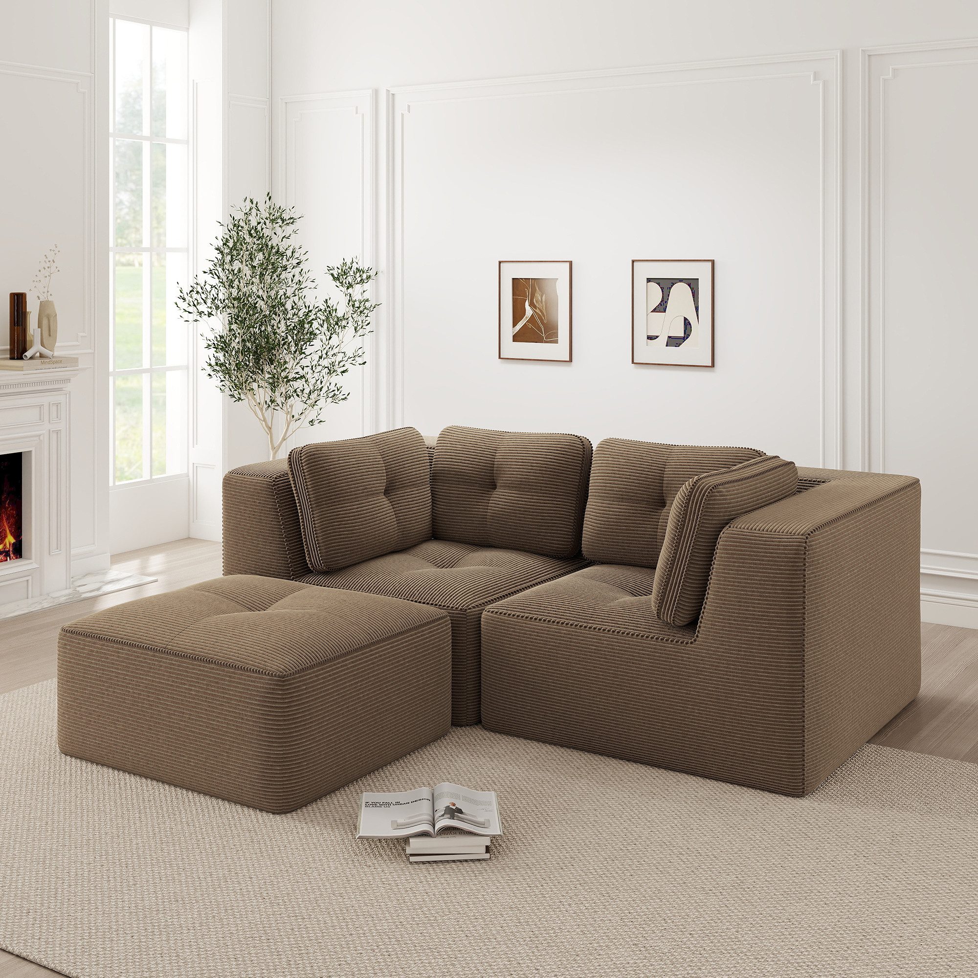 Odikalo Sofa Ecksofa Schlafsofa Modulares Sofa, Cord