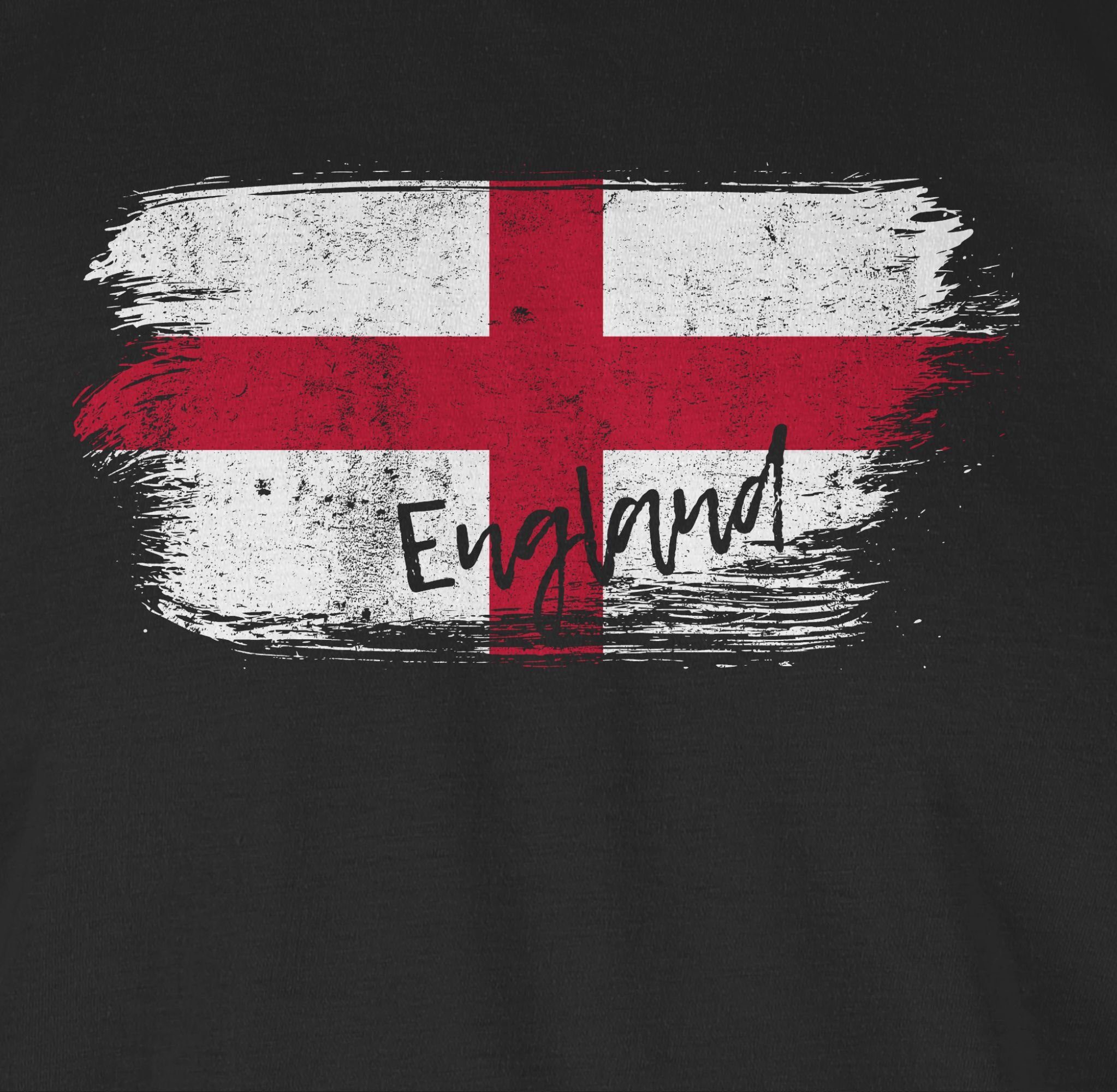1 Vintage T-Shirt 2024 Schwarz Shirtracer EM England Fussball