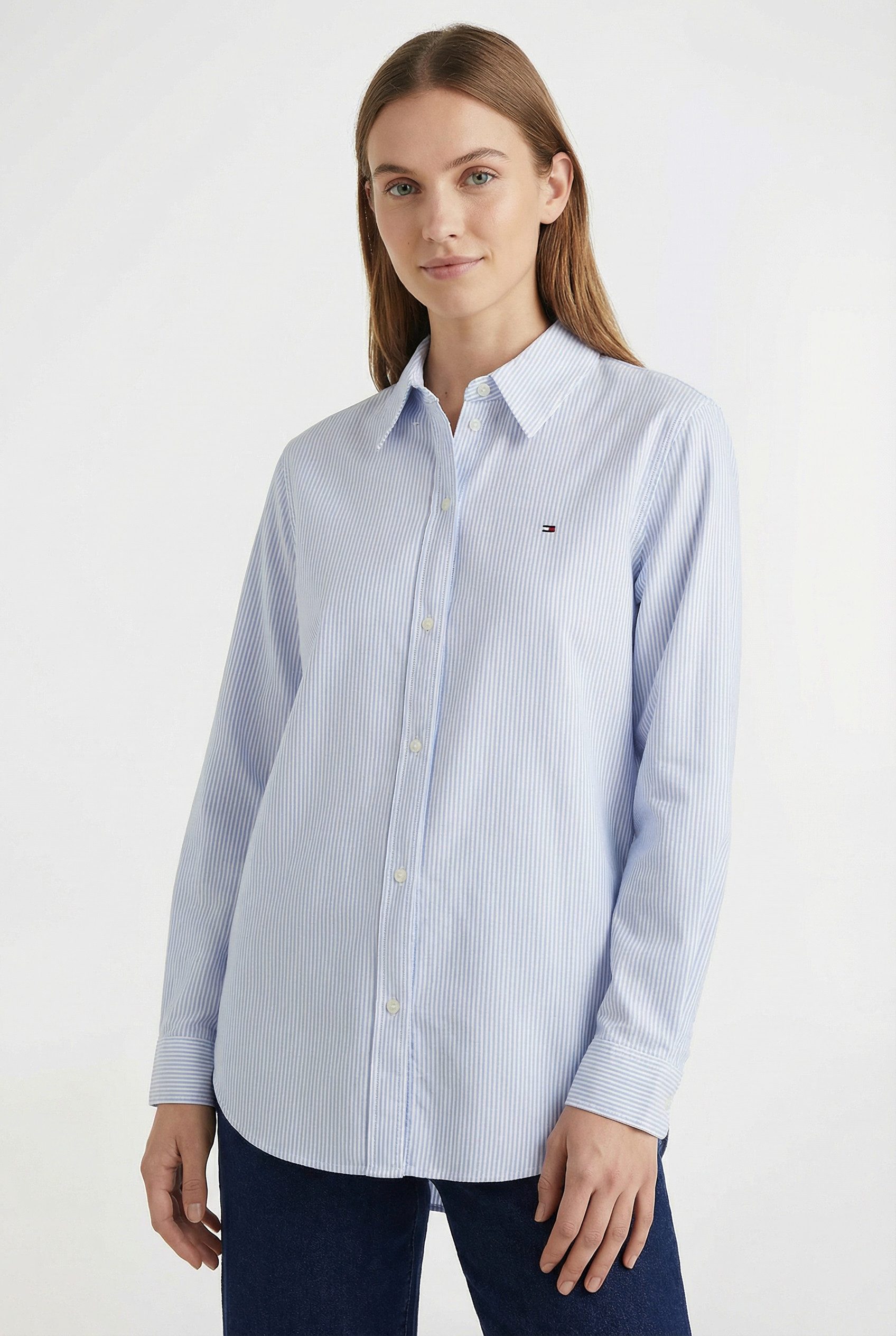 Tommy Hilfiger Curve Hemdbluse CRV OXFORD RELAXED FIT SHIRT in großen Größe günstig online kaufen