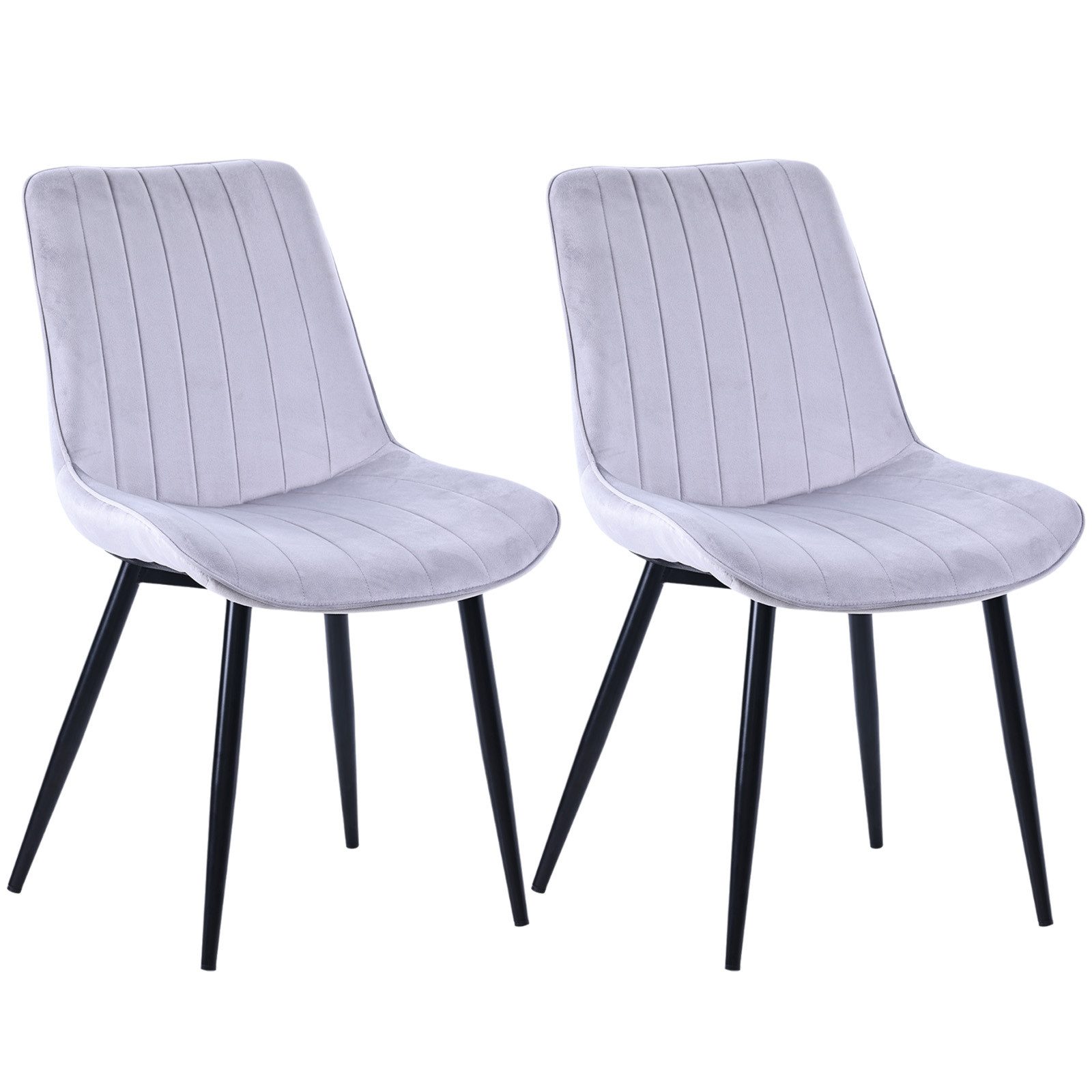 HOMAVO Esszimmerstuhl YZ1 STUHL-SET 2 Stück in Stoff oder Kunstleder – modern & gepolstert