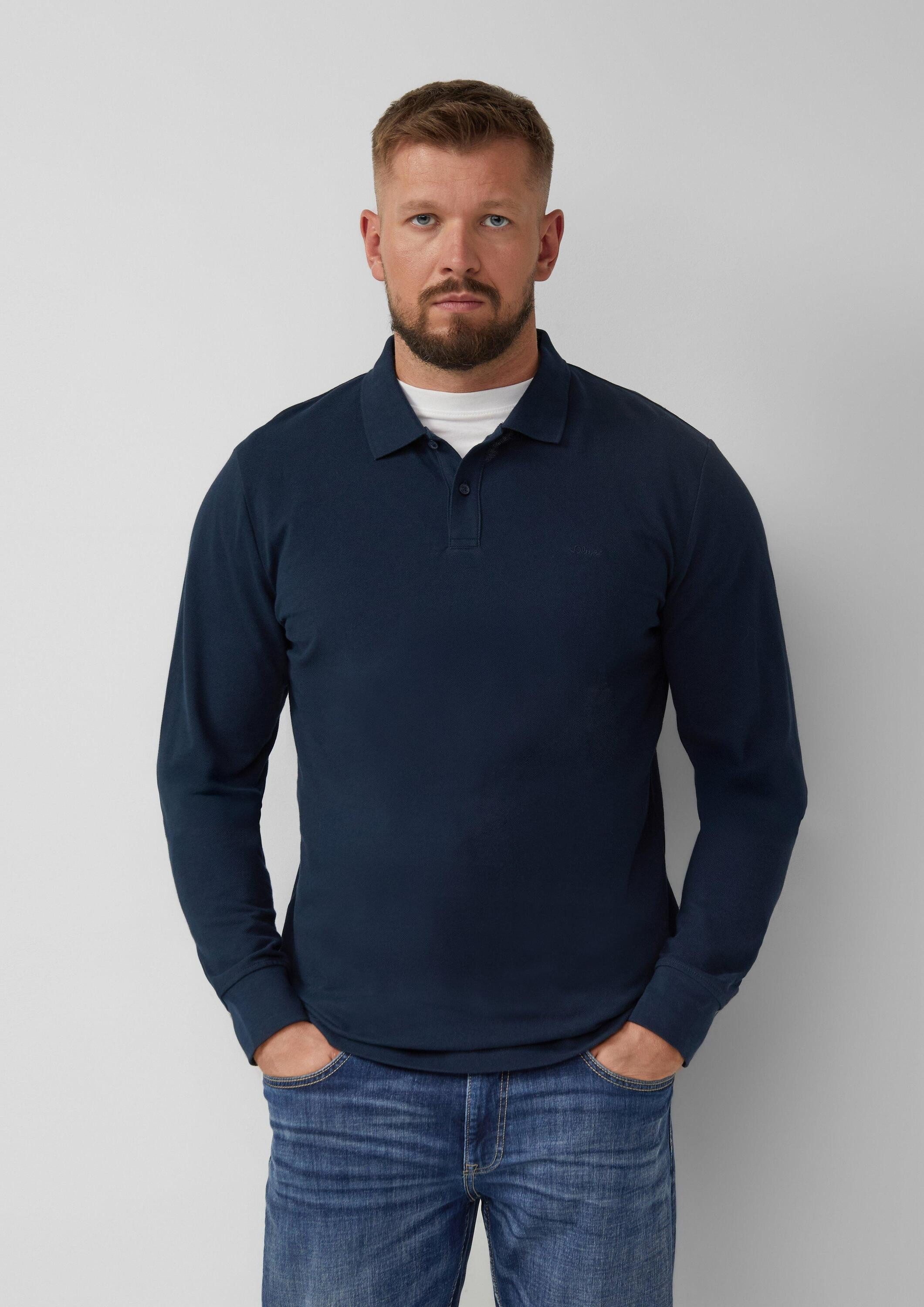 Langarmshirt Polo-Shirt