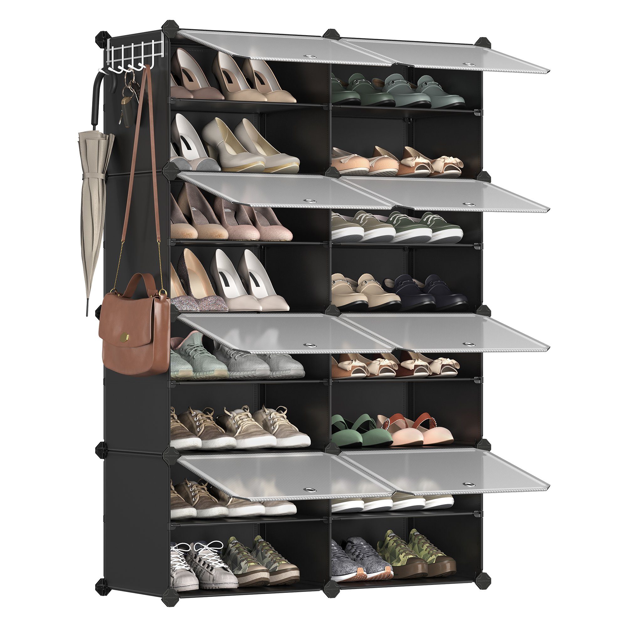 SONGMICS Schuhregal Schuhschrank, Schuhregal mit 8 günstig online kaufen
