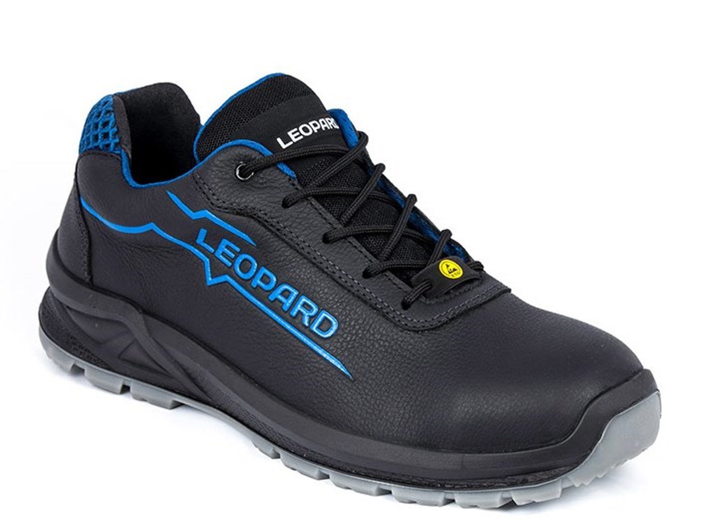 LEOPARD Защитная обувь E1659 Halbschuh S3 ESD Leder Stahlkappe Sicherheitsschuh Electro Static Discharge