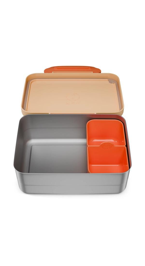 Affenzahn Lunchbox Edelstahl Brotdose, Edelstahl, (Edelstahl Brotdose, 2-tlg., 1x Brotdose, 1x Trennfach), spülmaschinengeeignet bis 45 Grad, Handwäsche empfohlen