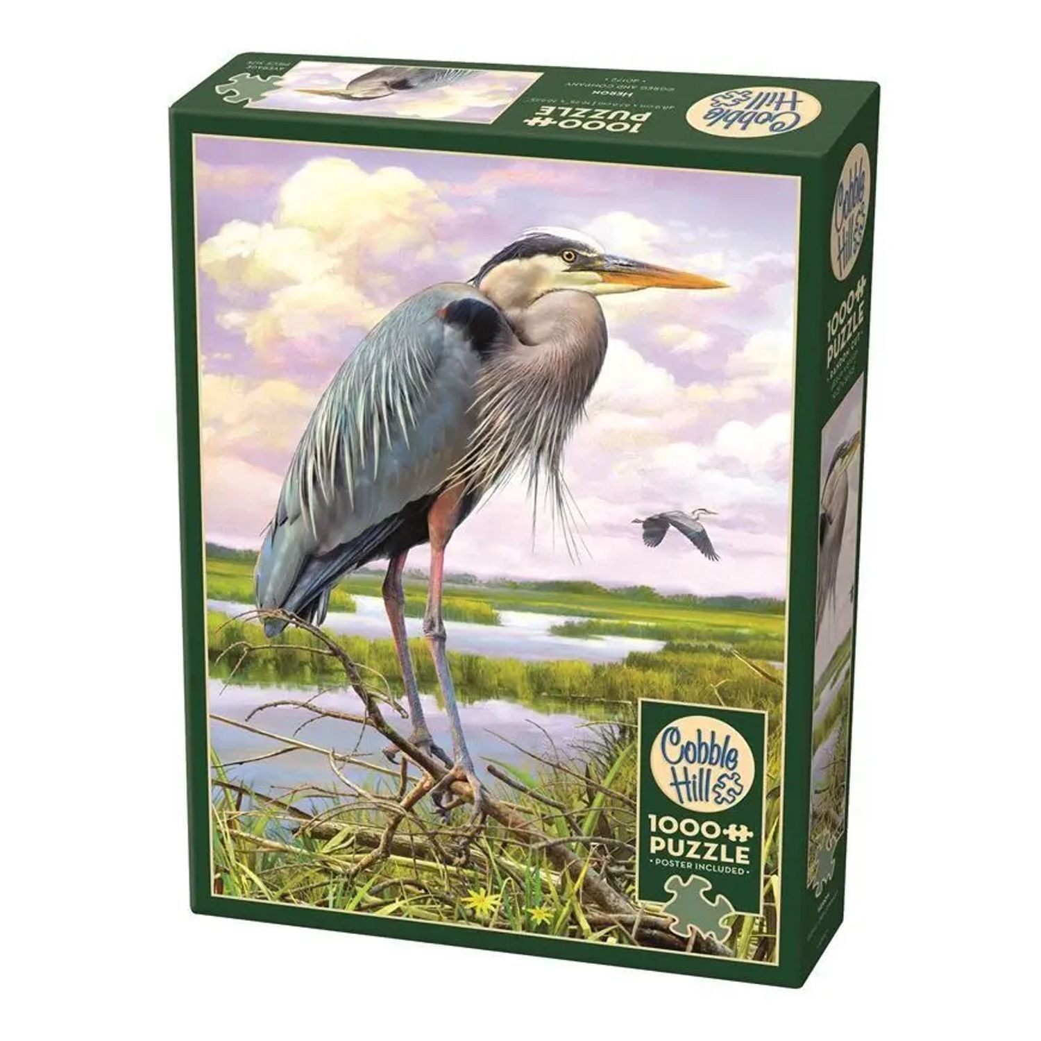 BrainBox Puzzle COBBLE HILL PUZZLES - Reiher 1000 Teile, 1000 Puzzleteile