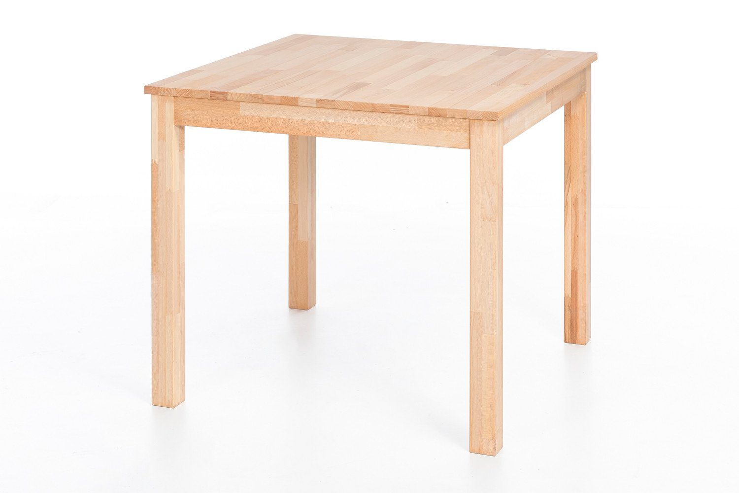Natur24 Esstisch Tisch 80x80 Kernbuche massiv