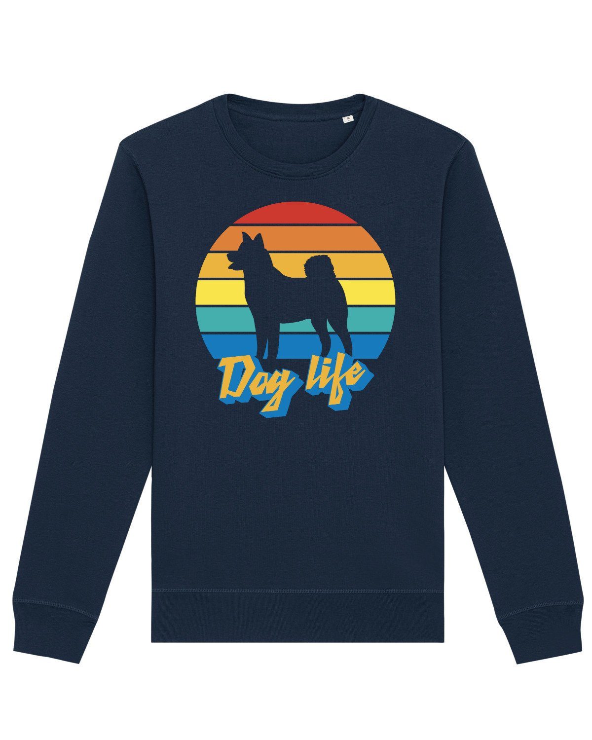 wat? Apparel Sweatshirt Sunset dog life (1-tlg) dunkelblau