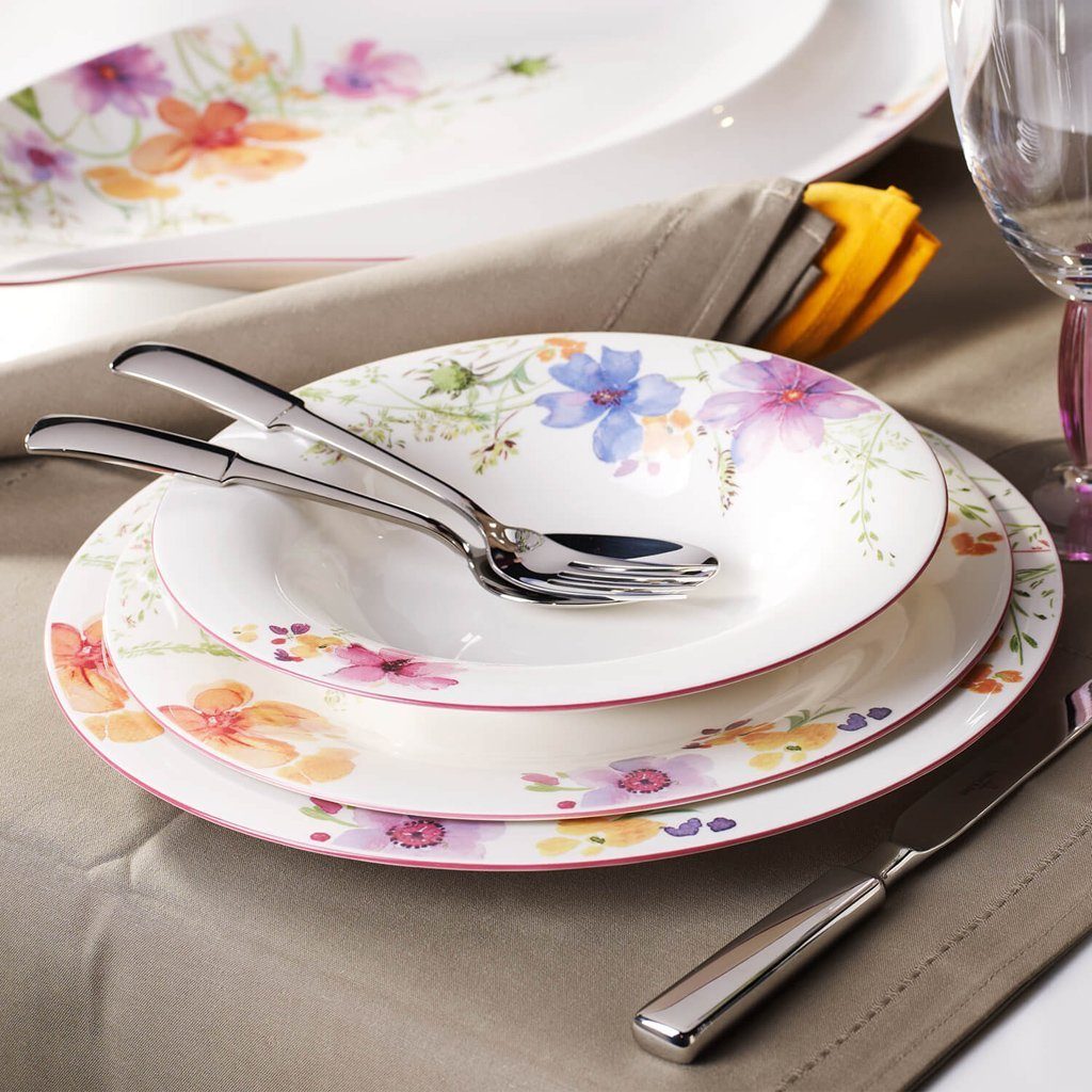 Villeroy & Boch Suppenteller Mariefleur Suppenteller, (1 St), Premium Porcelain, mikrow.- & spülm.sicher, Made in Germany