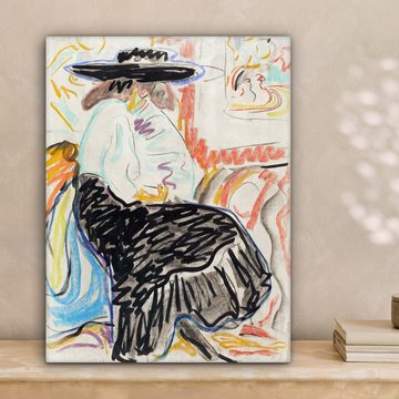OneMillionCanvasses® Leinwandbild Kunst - Frau - Abstrakt - Alte Meister, (1 St), Leinwand Bilder für Wohnzimmer Schlafzimmer 30x40 cm