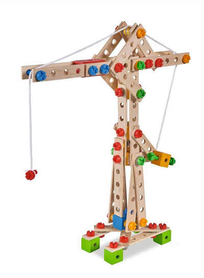 Eichhorn Konstruktionsspielsteine Constructor Kran, (170 St), Made in Germany, FSC®- schützt Wald - weltweit