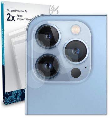 Bruni Schutzfolie Glasklare Displayschutzfolie für iPhone 13 Lens, (2er Set), praktisch unsichtbar