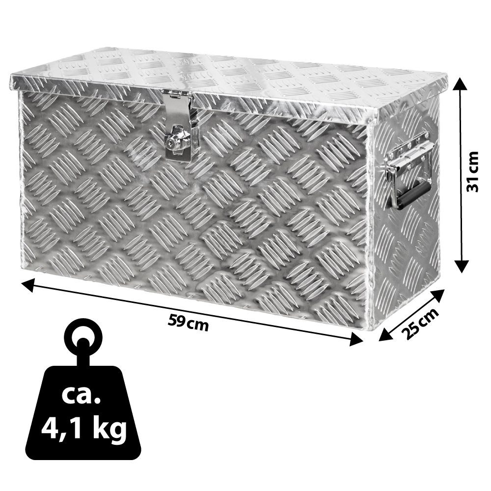 Trucky Anhänger-Deichselbox Truckbox Box Werkzeugkiste Anhängerbox Aluminium Deichselbox D040
