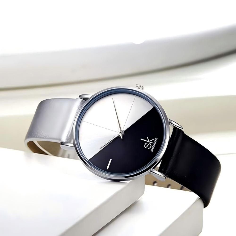 ibettertec Quarzuhr Quarzuhr Echtes Rindsleder Uhr für Damen modisch und leger, (Quarzuhr, 30 Meter Wasserdichtigkeit, Multifunktionsuhr Armbanduhr, Chronograph Damenuhr)