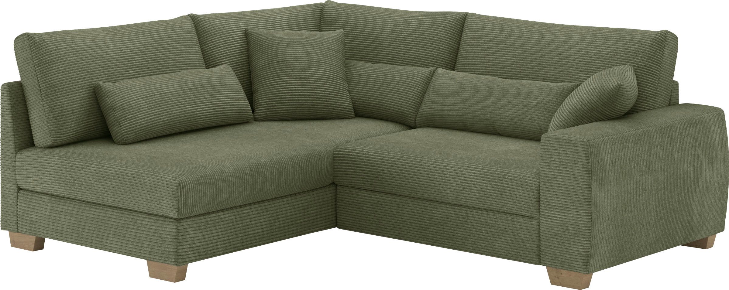 Mr. Couch Ecksofa "Helena L-Form", Mit Federkern, wahlweise mit Bettfunktio günstig online kaufen