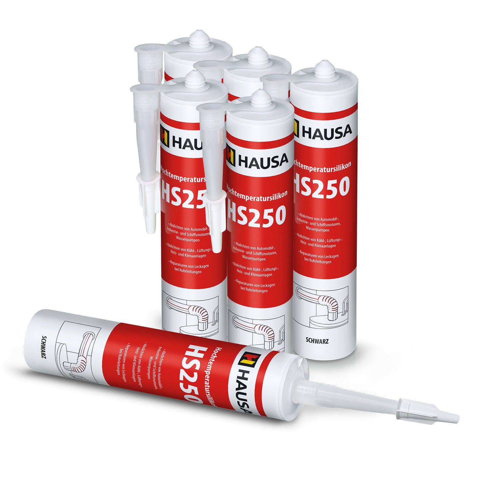 Hausa Silikon, Hochtemperatur-Silikon HS250 rot, (Schnelle günstig online kaufen