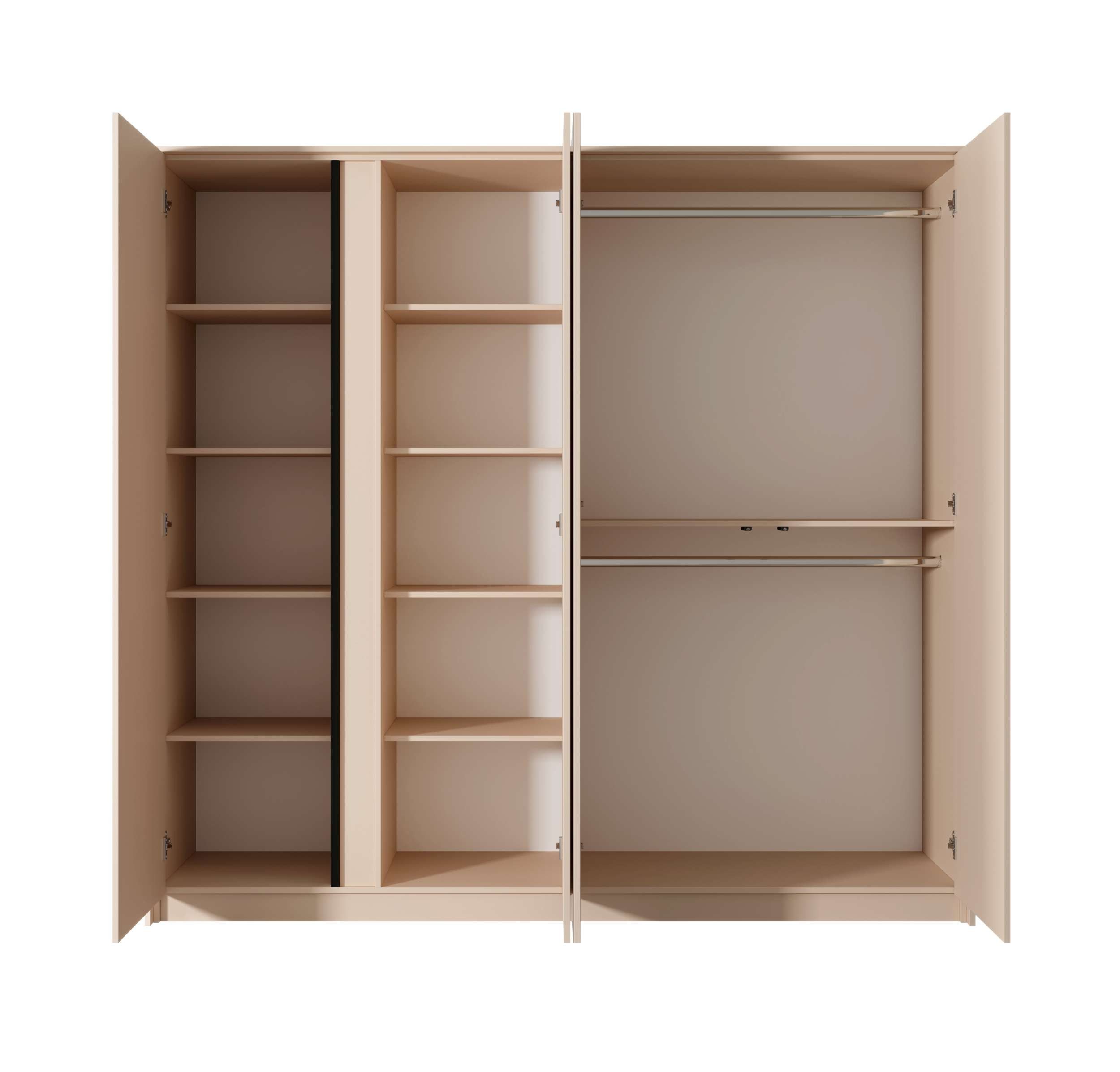 99rooms Drehtürenschrank Dara (Kleiderschrank, Schrank) Modern Design, mit viel Stauraum, wahlweise mit LED-Beleuchtung