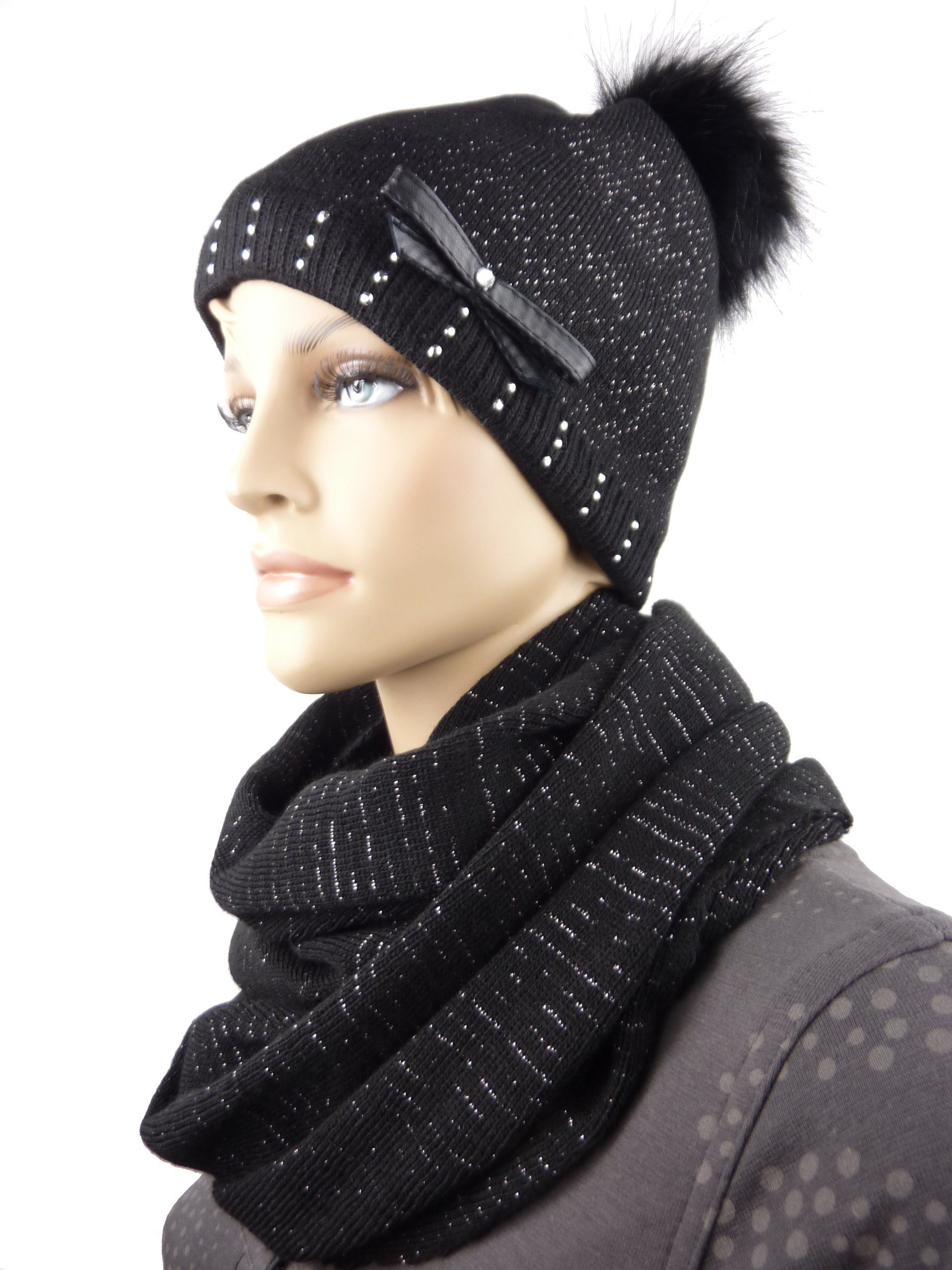 Taschen4life Bommelmütze Mütze & Schal Set "Laura" für Damen (Kombi, 2 teil günstig online kaufen