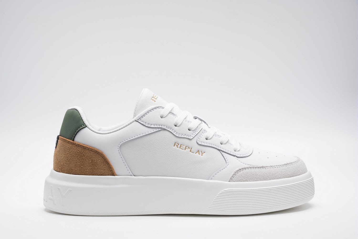 Replay Sneaker Basket-Sneaker, Halbschuh, Schnürschuh mit Kontrast an der Ferse