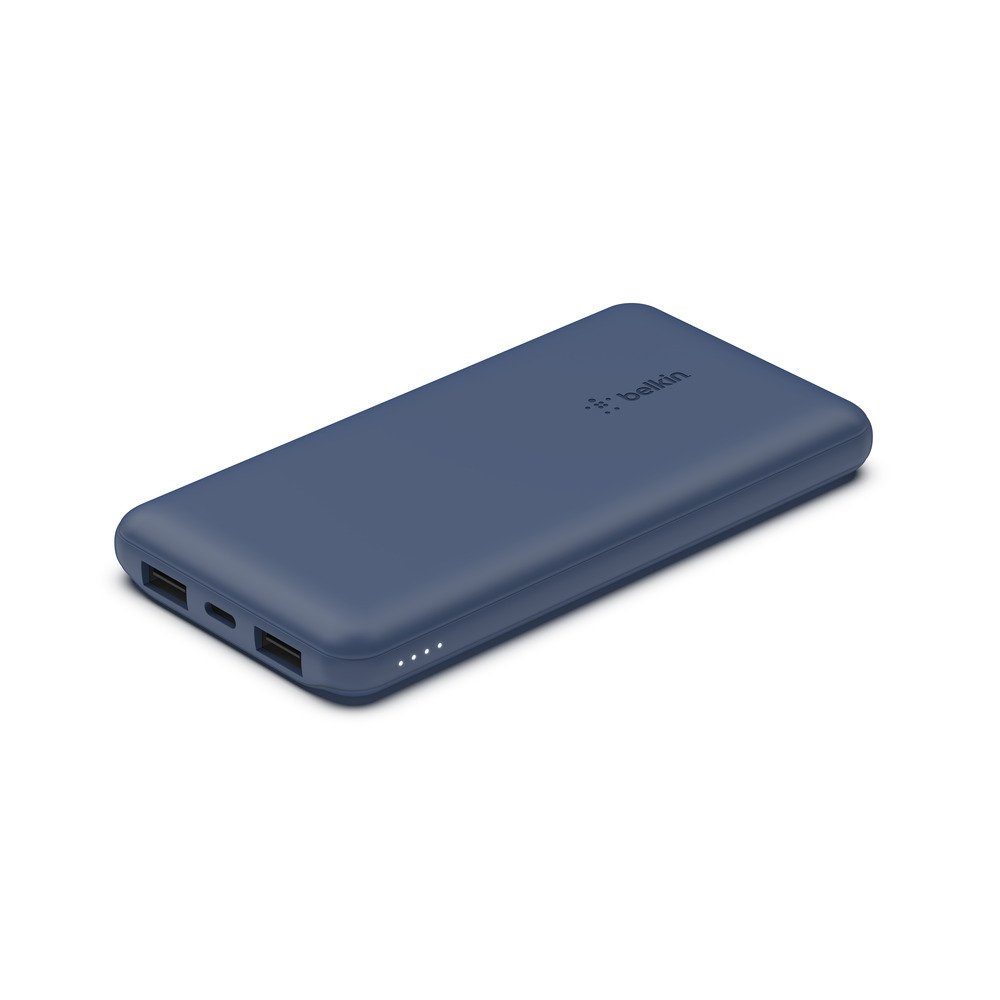 Belkin BoostCharge 10.000mAh Powerbank 15 Watt zum Laden von 3 Geräten Powerbank 10000 mAh, 1x USB-C, 2x USB-A, Power für bis zu 40 Stunden