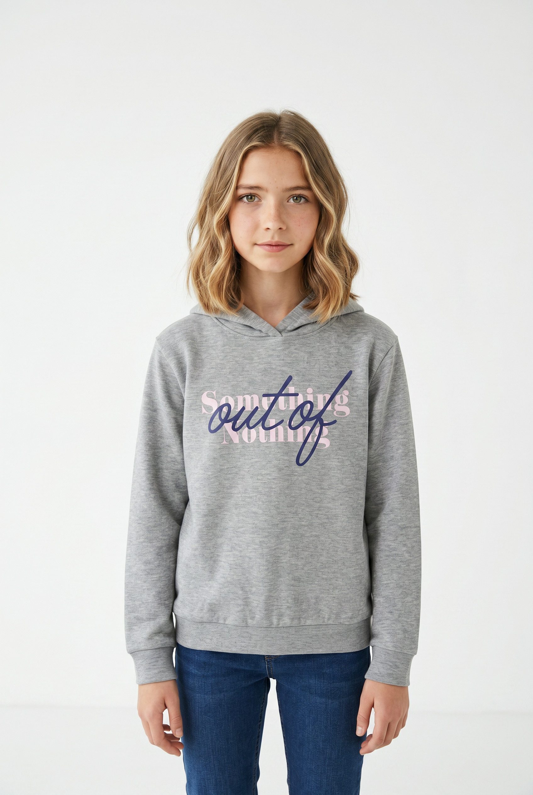 Sweatshirt NKFOFINA LS NREG WH SWE BRU PB